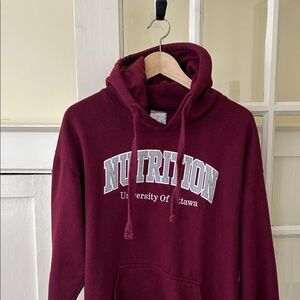 Nutrition Maroon Hoodie University of Ottawa Varsity